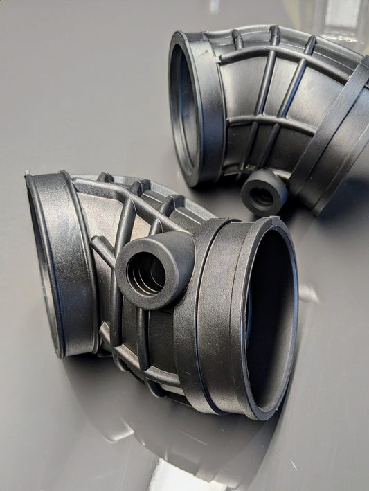 BMW E31 Rubber Air Intake Boot (L+R Pair) Old BMW Part Number 13711733301, 13711733302