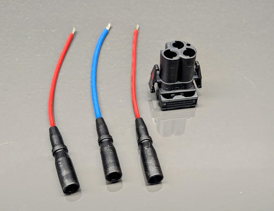 BMW 3 Prong Watertight Electrical Connector 61131378410 With Plugs: 61130007442 and 61130007441