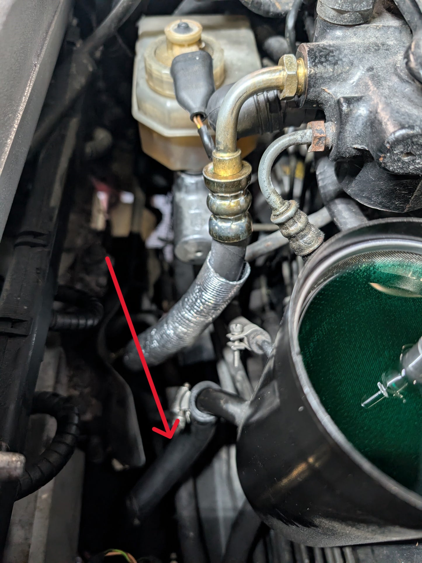 BMW E31 850i 850Ci 850CSI ASC+T Hydraulic Pressure Hose Old BMW Part # 32411137560