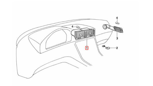 !! Preorder!! RHD E31 BMW Fresh air center grille (AC Vent) Old BMW Part # 64221383087 V12THROTTLE CORP