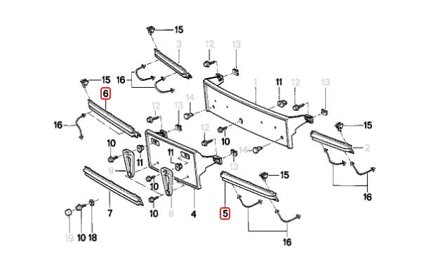 BMW E31 Right+Left trim grid kit, Old BMW Part Number : 51111970892 and 51111970891