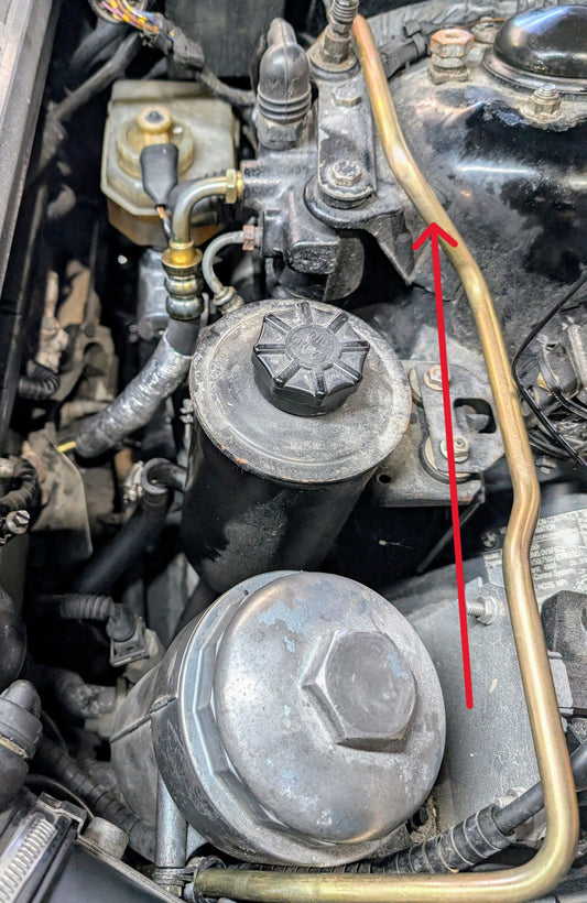 BMW E31 850i 850Ci 850CSI ASC+T Hydraulic Pressure Hose Old BMW Part # 32411139578